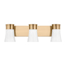 Three Light Vanity<br /><span style="color:#4AB0CE;">Entrega: 4-10 dias en USA</span><br /><span style="color:#4AB0CE;font-size:60%;">PREGUNTE POR ENTREGA EN PANAMA</span><br />Collection: Roy<br />Finish: Satin Brass