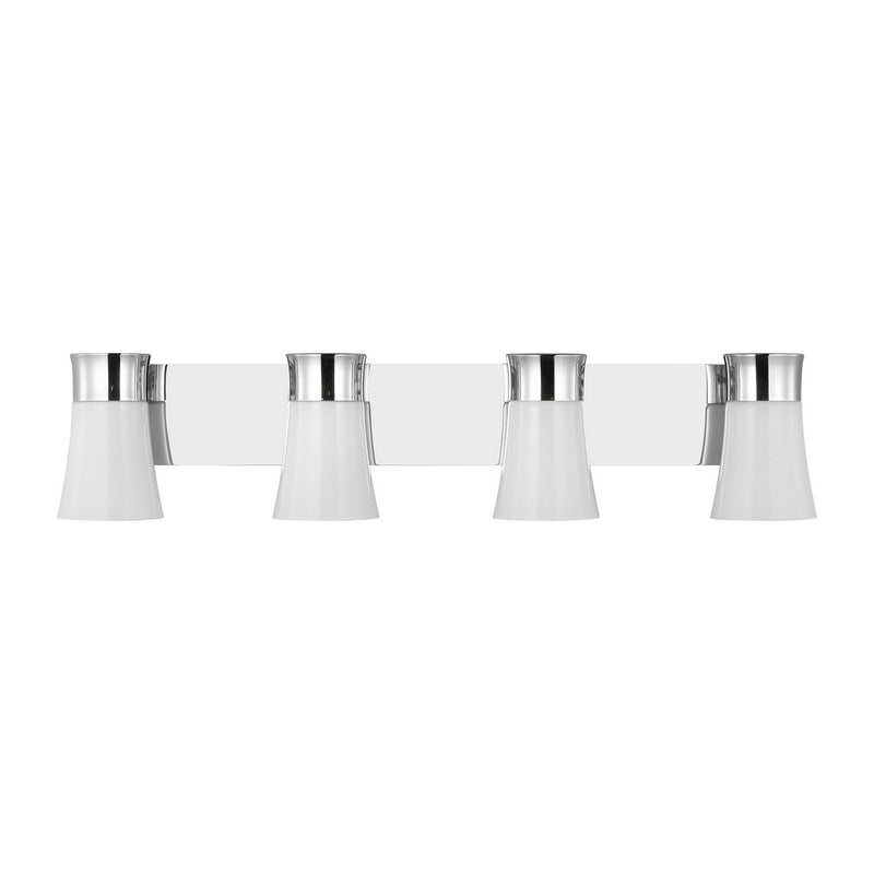 Four Light Vanity<br /><span style="color:#4AB0CE;">Entrega: 4-10 dias en USA</span><br /><span style="color:#4AB0CE;font-size:60%;">PREGUNTE POR ENTREGA EN PANAMA</span><br />Collection: Roy<br />Finish: Chrome