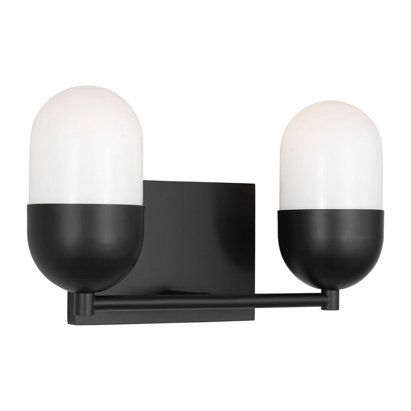 Two Light Vanity<br /><span style="color:#4AB0CE;">Entrega: 4-10 dias en USA</span><br /><span style="color:#4AB0CE;font-size:60%;">PREGUNTE POR ENTREGA EN PANAMA</span><br />Collection: Foster<br />Finish: Midnight Black