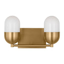 Two Light Vanity<br /><span style="color:#4AB0CE;">Entrega: 4-10 dias en USA</span><br /><span style="color:#4AB0CE;font-size:60%;">PREGUNTE POR ENTREGA EN PANAMA</span><br />Collection: Foster<br />Finish: Satin Brass