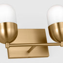 Two Light Vanity<br /><span style="color:#4AB0CE;">Entrega: 4-10 dias en USA</span><br /><span style="color:#4AB0CE;font-size:60%;">PREGUNTE POR ENTREGA EN PANAMA</span><br />Collection: Foster<br />Finish: Satin Brass