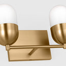 Two Light Vanity<br /><span style="color:#4AB0CE;">Entrega: 4-10 dias en USA</span><br /><span style="color:#4AB0CE;font-size:60%;">PREGUNTE POR ENTREGA EN PANAMA</span><br />Collection: Foster<br />Finish: Satin Brass