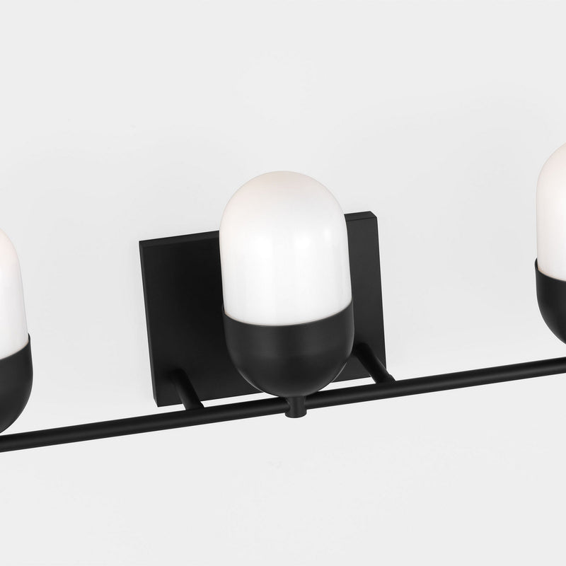 Three Light Vanity<br /><span style="color:#4AB0CE;">Entrega: 4-10 dias en USA</span><br /><span style="color:#4AB0CE;font-size:60%;">PREGUNTE POR ENTREGA EN PANAMA</span><br />Collection: Foster<br />Finish: Midnight Black