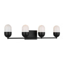 Visual Comfort Studio - DJV1094MBK - Four Light Vanity - Foster - Midnight Black