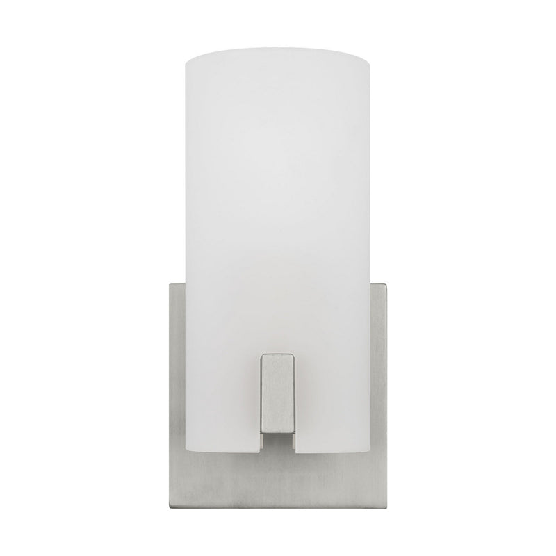 One Light Vanity<br /><span style="color:#4AB0CE;">Entrega: 8-9 semanas en USA</span><br /><span style="color:#4AB0CE;font-size:60%;">PREGUNTE POR ENTREGA EN PANAMA</span><br />Collection: Rhode<br />Finish: Brushed Steel