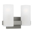 Two Light Vanity<br /><span style="color:#4AB0CE;">Entrega: 4-10 dias en USA</span><br /><span style="color:#4AB0CE;font-size:60%;">PREGUNTE POR ENTREGA EN PANAMA</span><br />Collection: Rhode<br />Finish: Brushed Steel