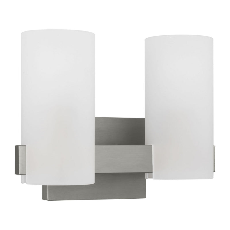 Two Light Vanity<br /><span style="color:#4AB0CE;">Entrega: 4-10 dias en USA</span><br /><span style="color:#4AB0CE;font-size:60%;">PREGUNTE POR ENTREGA EN PANAMA</span><br />Collection: Rhode<br />Finish: Brushed Steel