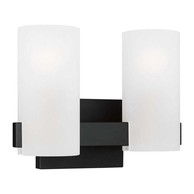 Two Light Vanity<br /><span style="color:#4AB0CE;">Entrega: 4-10 dias en USA</span><br /><span style="color:#4AB0CE;font-size:60%;">PREGUNTE POR ENTREGA EN PANAMA</span><br />Collection: Rhode<br />Finish: Midnight Black