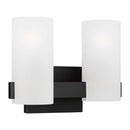 Two Light Vanity<br /><span style="color:#4AB0CE;">Entrega: 4-10 dias en USA</span><br /><span style="color:#4AB0CE;font-size:60%;">PREGUNTE POR ENTREGA EN PANAMA</span><br />Collection: Rhode<br />Finish: Midnight Black