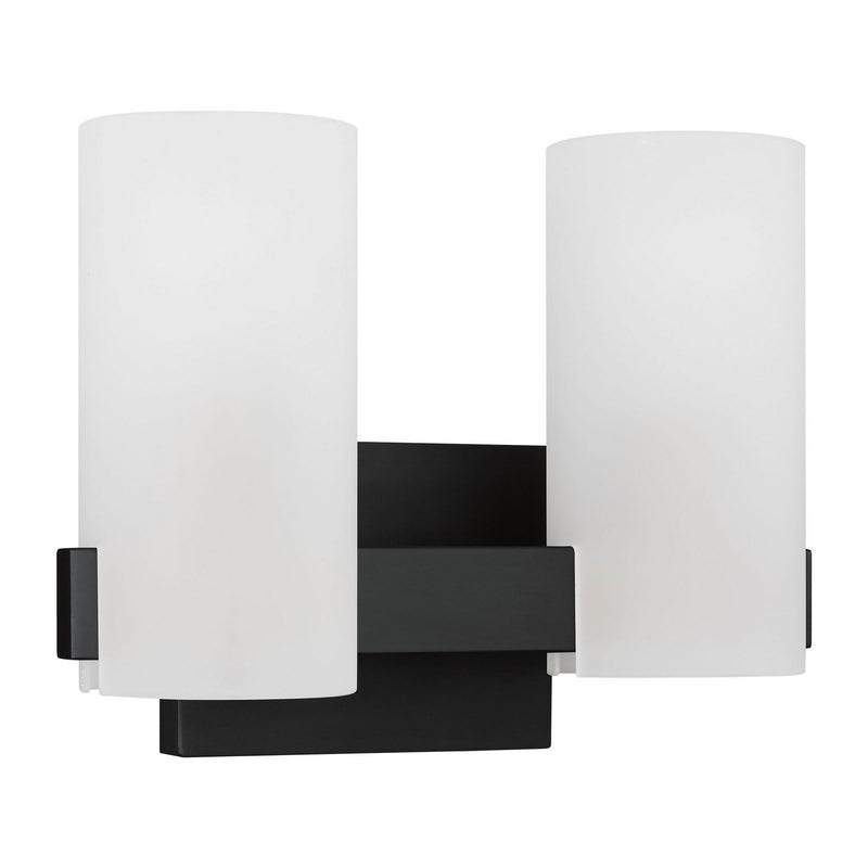 Two Light Vanity<br /><span style="color:#4AB0CE;">Entrega: 4-10 dias en USA</span><br /><span style="color:#4AB0CE;font-size:60%;">PREGUNTE POR ENTREGA EN PANAMA</span><br />Collection: Rhode<br />Finish: Midnight Black