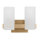 Two Light Vanity<br /><span style="color:#4AB0CE;">Entrega: 4-10 dias en USA</span><br /><span style="color:#4AB0CE;font-size:60%;">PREGUNTE POR ENTREGA EN PANAMA</span><br />Collection: Rhode<br />Finish: Satin Brass
