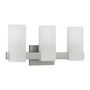 Three Light Vanity<br /><span style="color:#4AB0CE;">Entrega: 4-10 dias en USA</span><br /><span style="color:#4AB0CE;font-size:60%;">PREGUNTE POR ENTREGA EN PANAMA</span><br />Collection: Rhode<br />Finish: Brushed Steel