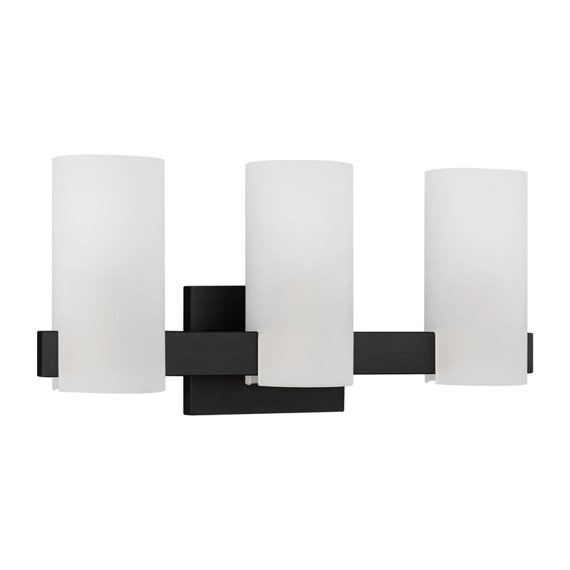 Three Light Vanity<br /><span style="color:#4AB0CE;">Entrega: 4-10 dias en USA</span><br /><span style="color:#4AB0CE;font-size:60%;">PREGUNTE POR ENTREGA EN PANAMA</span><br />Collection: Rhode<br />Finish: Midnight Black
