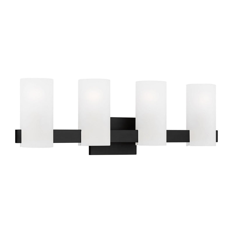 Four Light Vanity<br /><span style="color:#4AB0CE;">Entrega: 4-10 dias en USA</span><br /><span style="color:#4AB0CE;font-size:60%;">PREGUNTE POR ENTREGA EN PANAMA</span><br />Collection: Rhode<br />Finish: Midnight Black