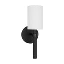 One Light Wall Sconce<br /><span style="color:#4AB0CE;">Entrega: 10-11 semanas en USA</span><br /><span style="color:#4AB0CE;font-size:60%;">PREGUNTE POR ENTREGA EN PANAMA</span><br />Collection: Manor<br />Finish: Midnight Black
