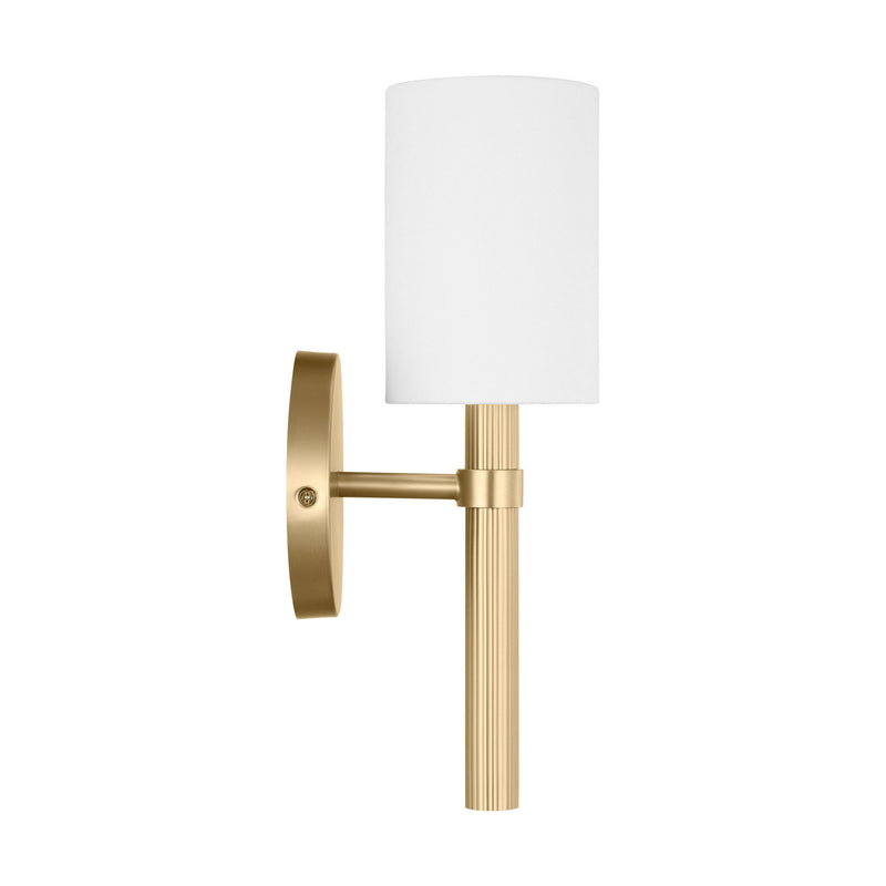 One Light Wall Sconce<br /><span style="color:#4AB0CE;">Entrega: 4-10 dias en USA</span><br /><span style="color:#4AB0CE;font-size:60%;">PREGUNTE POR ENTREGA EN PANAMA</span><br />Collection: Manor<br />Finish: Satin Brass