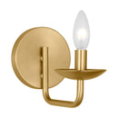 One Light Wall Sconce<br /><span style="color:#4AB0CE;">Entrega: 4-10 dias en USA</span><br /><span style="color:#4AB0CE;font-size:60%;">PREGUNTE POR ENTREGA EN PANAMA</span><br />Collection: Albion<br />Finish: Satin Brass