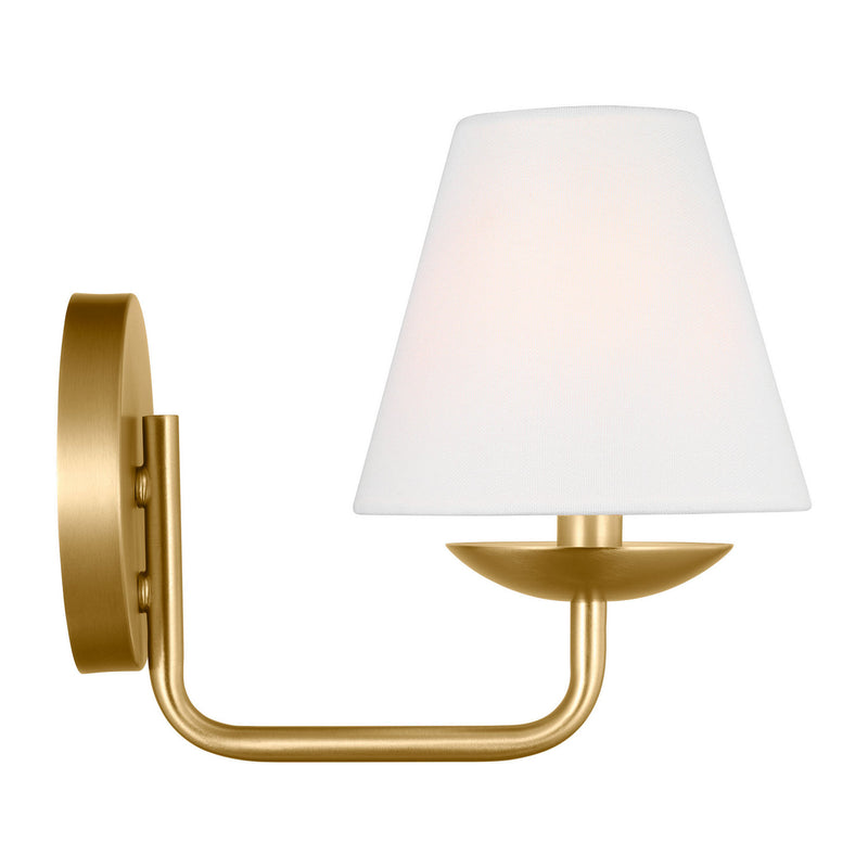 One Light Wall Sconce<br /><span style="color:#4AB0CE;">Entrega: 4-10 dias en USA</span><br /><span style="color:#4AB0CE;font-size:60%;">PREGUNTE POR ENTREGA EN PANAMA</span><br />Collection: Albion<br />Finish: Satin Brass