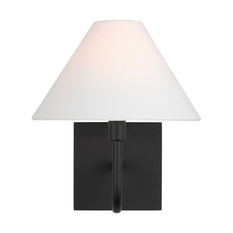 One Light Wall Sconce<br /><span style="color:#4AB0CE;">Entrega: 4-10 dias en USA</span><br /><span style="color:#4AB0CE;font-size:60%;">PREGUNTE POR ENTREGA EN PANAMA</span><br />Collection: Eldon<br />Finish: Midnight Black