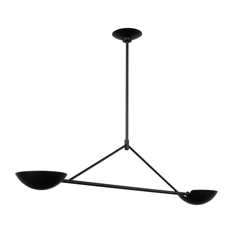 Two Light Linear Chandelier<br /><span style="color:#4AB0CE;">Entrega: 8-9 semanas en USA</span><br /><span style="color:#4AB0CE;font-size:60%;">PREGUNTE POR ENTREGA EN PANAMA</span><br />Collection: Nevel<br />Finish: Aged Iron