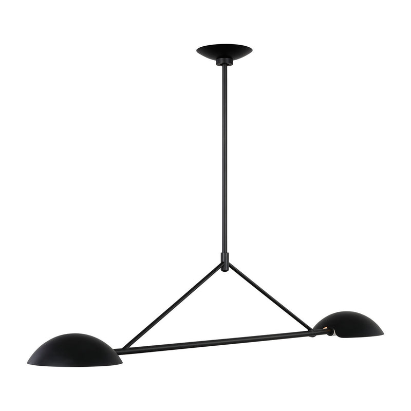 Two Light Linear Chandelier<br /><span style="color:#4AB0CE;">Entrega: 8-9 semanas en USA</span><br /><span style="color:#4AB0CE;font-size:60%;">PREGUNTE POR ENTREGA EN PANAMA</span><br />Collection: Nevel<br />Finish: Aged Iron