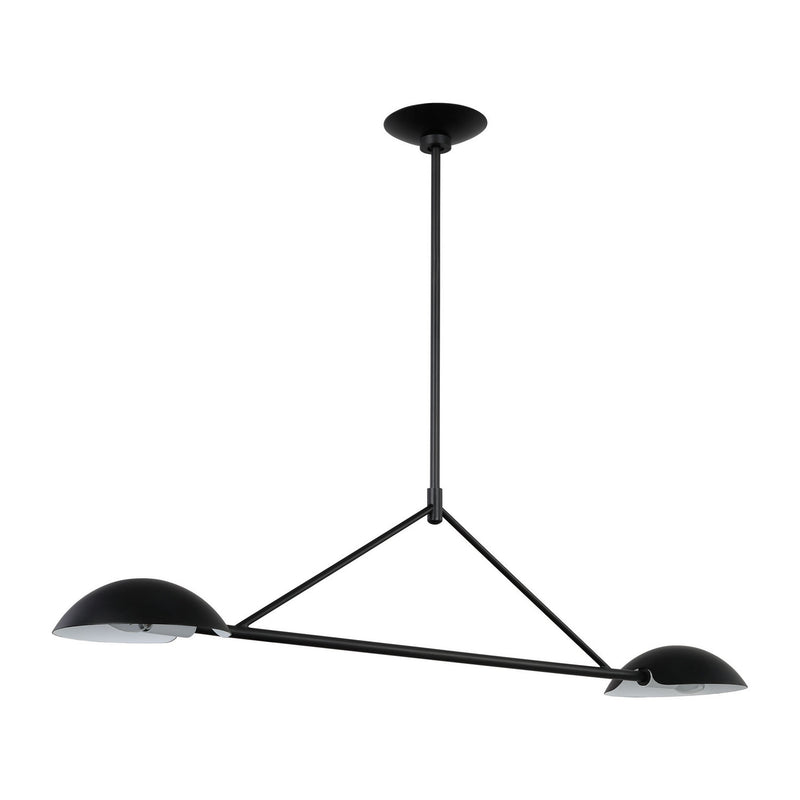 Two Light Linear Chandelier<br /><span style="color:#4AB0CE;">Entrega: 8-9 semanas en USA</span><br /><span style="color:#4AB0CE;font-size:60%;">PREGUNTE POR ENTREGA EN PANAMA</span><br />Collection: Nevel<br />Finish: Aged Iron