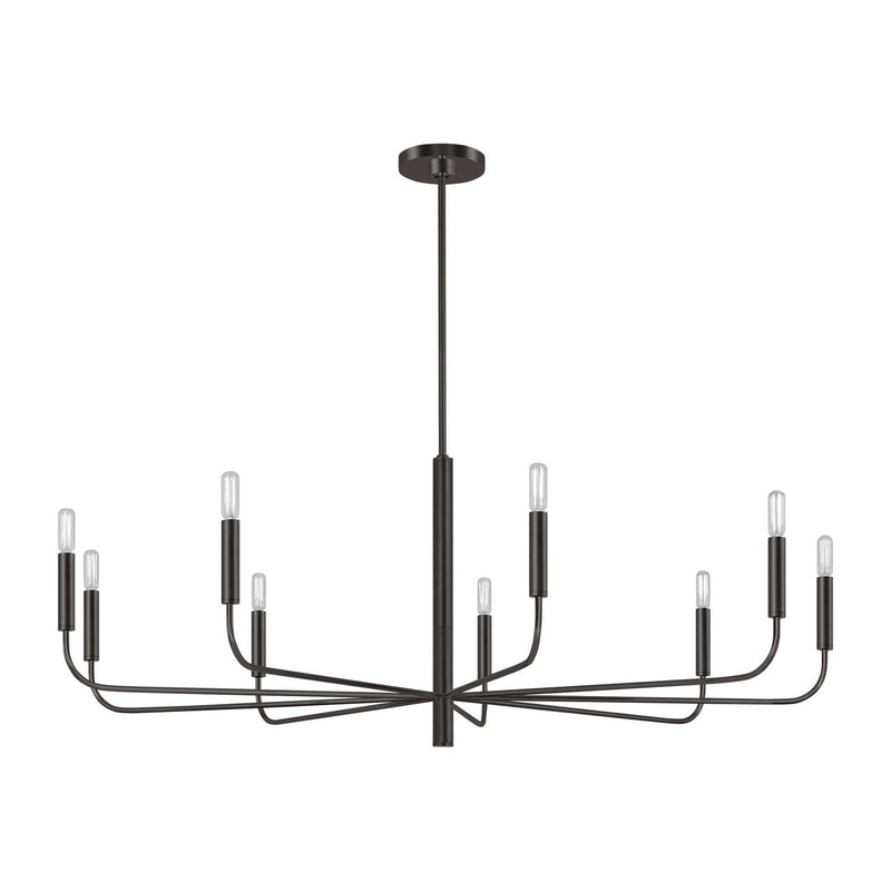 Nine Light Chandelier<br /><span style="color:#4AB0CE;">Entrega: 4-10 dias en USA</span><br /><span style="color:#4AB0CE;font-size:60%;">PREGUNTE POR ENTREGA EN PANAMA</span><br />Collection: Brianna<br />Finish: Aged Iron