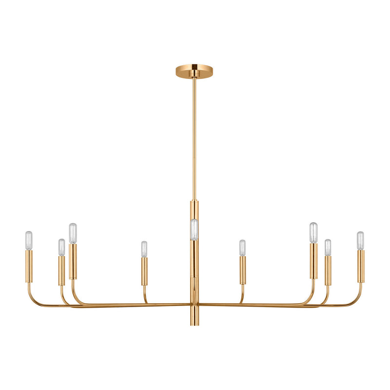Nine Light Chandelier<br /><span style="color:#4AB0CE;">Entrega: 4-10 dias en USA</span><br /><span style="color:#4AB0CE;font-size:60%;">PREGUNTE POR ENTREGA EN PANAMA</span><br />Collection: Brianna<br />Finish: Burnished Brass