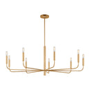 Nine Light Chandelier<br /><span style="color:#4AB0CE;">Entrega: 4-10 dias en USA</span><br /><span style="color:#4AB0CE;font-size:60%;">PREGUNTE POR ENTREGA EN PANAMA</span><br />Collection: Brianna<br />Finish: Burnished Brass