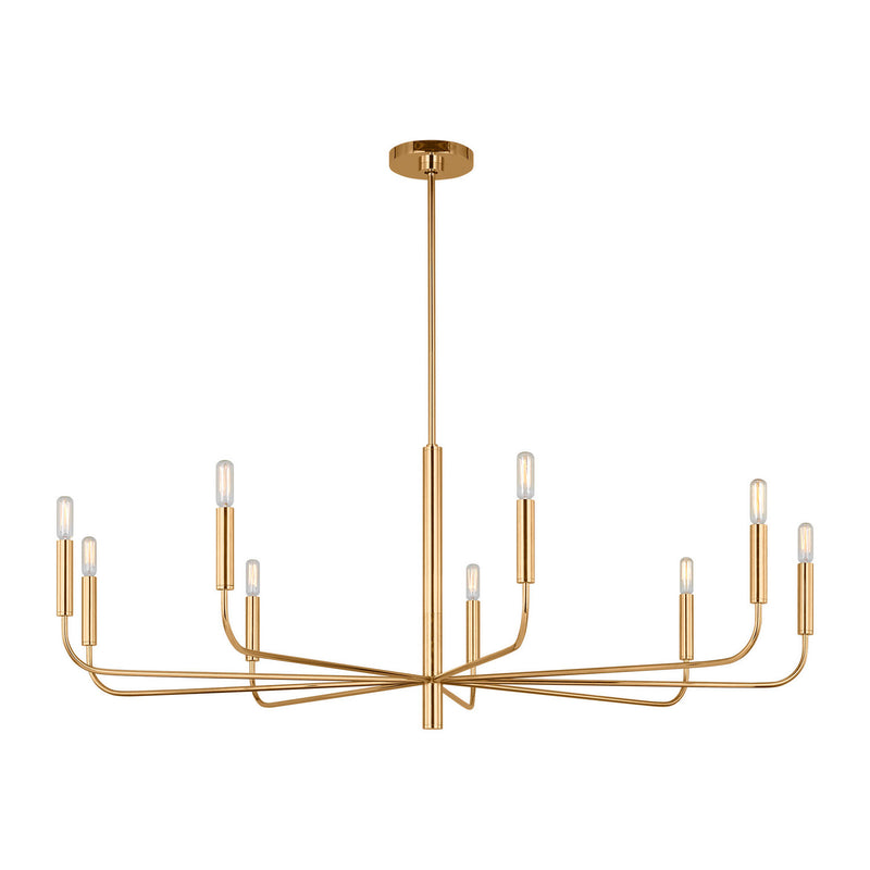 Nine Light Chandelier<br /><span style="color:#4AB0CE;">Entrega: 4-10 dias en USA</span><br /><span style="color:#4AB0CE;font-size:60%;">PREGUNTE POR ENTREGA EN PANAMA</span><br />Collection: Brianna<br />Finish: Burnished Brass