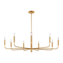 Nine Light Chandelier<br /><span style="color:#4AB0CE;">Entrega: 4-10 dias en USA</span><br /><span style="color:#4AB0CE;font-size:60%;">PREGUNTE POR ENTREGA EN PANAMA</span><br />Collection: Brianna<br />Finish: Burnished Brass