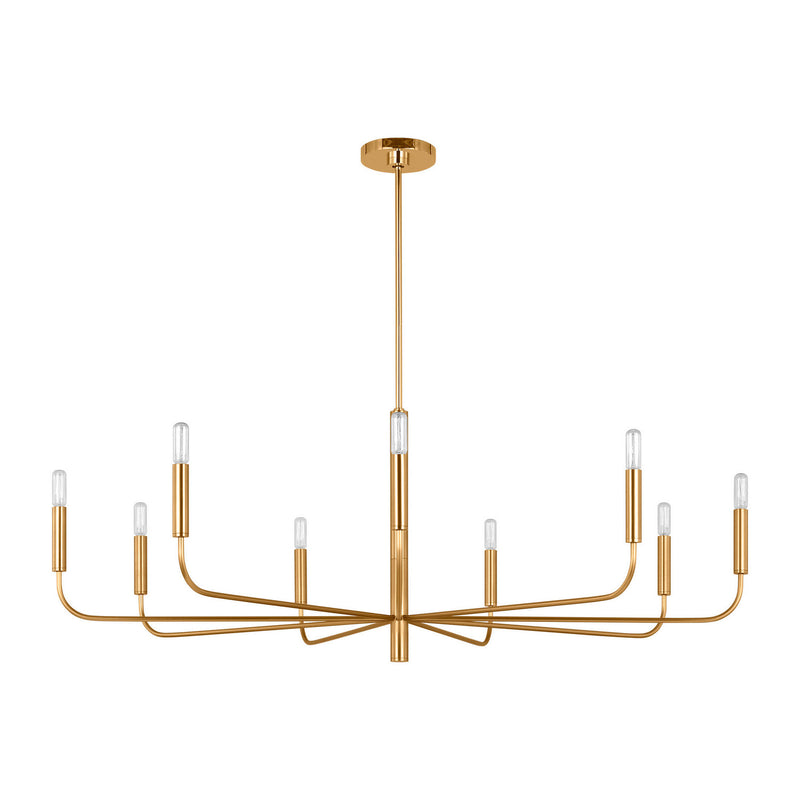 Nine Light Chandelier<br /><span style="color:#4AB0CE;">Entrega: 4-10 dias en USA</span><br /><span style="color:#4AB0CE;font-size:60%;">PREGUNTE POR ENTREGA EN PANAMA</span><br />Collection: Brianna<br />Finish: Burnished Brass