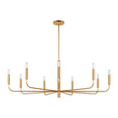 Nine Light Chandelier<br /><span style="color:#4AB0CE;">Entrega: 4-10 dias en USA</span><br /><span style="color:#4AB0CE;font-size:60%;">PREGUNTE POR ENTREGA EN PANAMA</span><br />Collection: Brianna<br />Finish: Burnished Brass