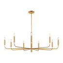Nine Light Chandelier<br /><span style="color:#4AB0CE;">Entrega: 4-10 dias en USA</span><br /><span style="color:#4AB0CE;font-size:60%;">PREGUNTE POR ENTREGA EN PANAMA</span><br />Collection: Brianna<br />Finish: Burnished Brass