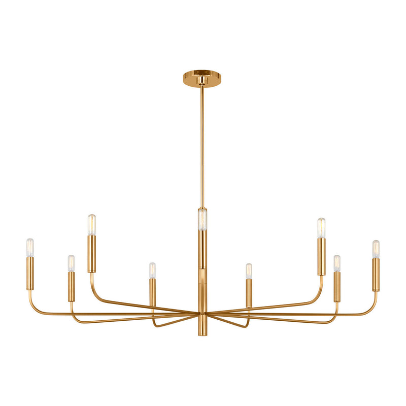 Nine Light Chandelier<br /><span style="color:#4AB0CE;">Entrega: 4-10 dias en USA</span><br /><span style="color:#4AB0CE;font-size:60%;">PREGUNTE POR ENTREGA EN PANAMA</span><br />Collection: Brianna<br />Finish: Burnished Brass