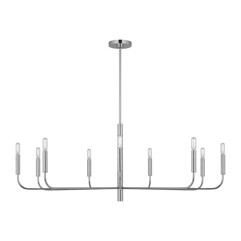 Nine Light Chandelier<br /><span style="color:#4AB0CE;">Entrega: 4-10 dias en USA</span><br /><span style="color:#4AB0CE;font-size:60%;">PREGUNTE POR ENTREGA EN PANAMA</span><br />Collection: Brianna<br />Finish: Polished Nickel