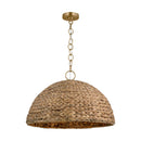 Three Light Pendant<br /><span style="color:#4AB0CE;">Entrega: 4-10 dias en USA</span><br /><span style="color:#4AB0CE;font-size:60%;">PREGUNTE POR ENTREGA EN PANAMA</span><br />Collection: Cay<br />Finish: Burnished Brass