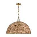 Three Light Pendant<br /><span style="color:#4AB0CE;">Entrega: 4-10 dias en USA</span><br /><span style="color:#4AB0CE;font-size:60%;">PREGUNTE POR ENTREGA EN PANAMA</span><br />Collection: Cay<br />Finish: Burnished Brass