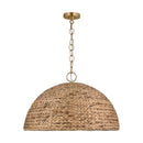 Three Light Pendant<br /><span style="color:#4AB0CE;">Entrega: 4-10 dias en USA</span><br /><span style="color:#4AB0CE;font-size:60%;">PREGUNTE POR ENTREGA EN PANAMA</span><br />Collection: Cay<br />Finish: Burnished Brass