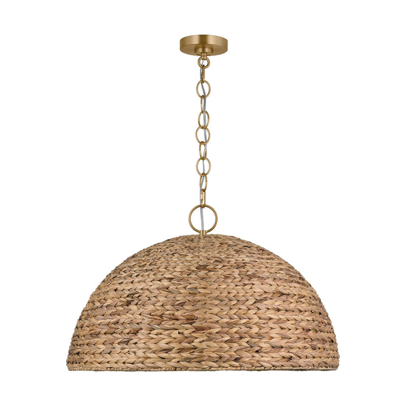 Three Light Pendant<br /><span style="color:#4AB0CE;">Entrega: 4-10 dias en USA</span><br /><span style="color:#4AB0CE;font-size:60%;">PREGUNTE POR ENTREGA EN PANAMA</span><br />Collection: Cay<br />Finish: Burnished Brass