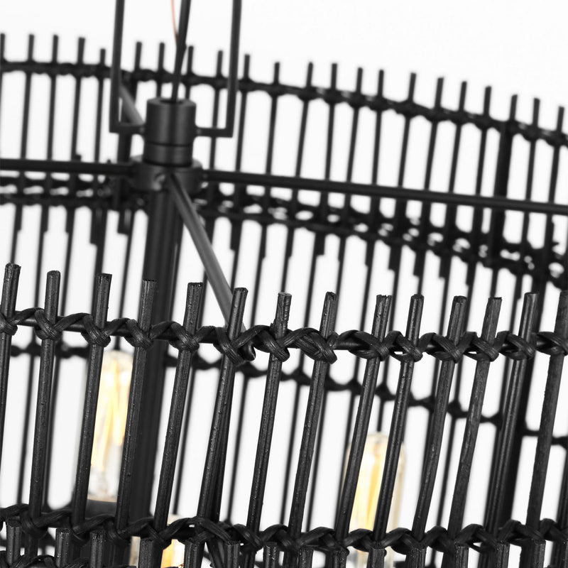 Visual Comfort Studio - EP1394AI - Four Light Pendant - Elio - Aged Iron