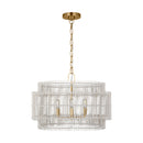 Four Light Pendant<br /><span style="color:#4AB0CE;">Entrega: 9-10 semanas en USA</span><br /><span style="color:#4AB0CE;font-size:60%;">PREGUNTE POR ENTREGA EN PANAMA</span><br />Collection: Elio<br />Finish: Burnished Brass