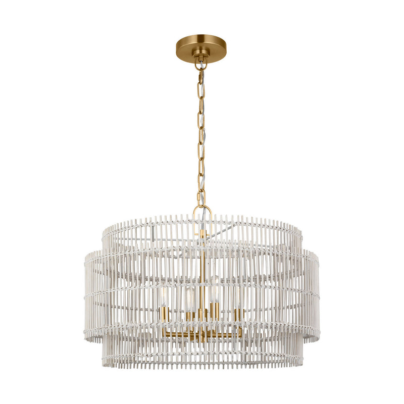 Four Light Pendant<br /><span style="color:#4AB0CE;">Entrega: 4-10 dias en USA</span><br /><span style="color:#4AB0CE;font-size:60%;">PREGUNTE POR ENTREGA EN PANAMA</span><br />Collection: Elio<br />Finish: Burnished Brass