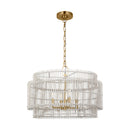Four Light Pendant<br /><span style="color:#4AB0CE;">Entrega: 9-10 semanas en USA</span><br /><span style="color:#4AB0CE;font-size:60%;">PREGUNTE POR ENTREGA EN PANAMA</span><br />Collection: Elio<br />Finish: Burnished Brass