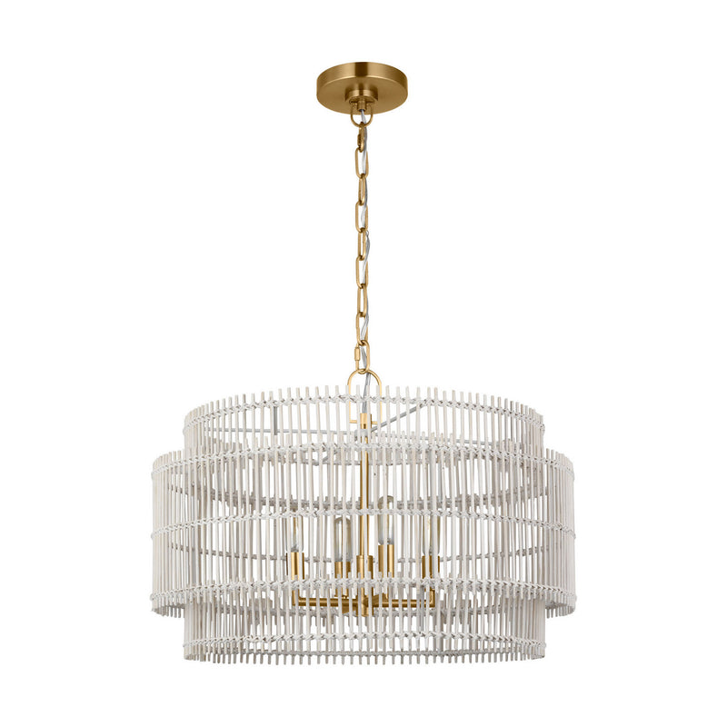 Four Light Pendant<br /><span style="color:#4AB0CE;">Entrega: 4-10 dias en USA</span><br /><span style="color:#4AB0CE;font-size:60%;">PREGUNTE POR ENTREGA EN PANAMA</span><br />Collection: Elio<br />Finish: Burnished Brass