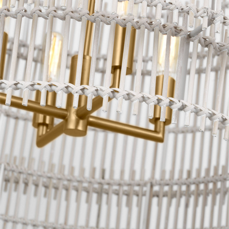Visual Comfort Studio - EP1394BBS - Four Light Pendant - Elio - Burnished Brass