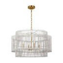 Four Light Pendant<br /><span style="color:#4AB0CE;">Entrega: 4-10 dias en USA</span><br /><span style="color:#4AB0CE;font-size:60%;">PREGUNTE POR ENTREGA EN PANAMA</span><br />Collection: Elio<br />Finish: Burnished Brass