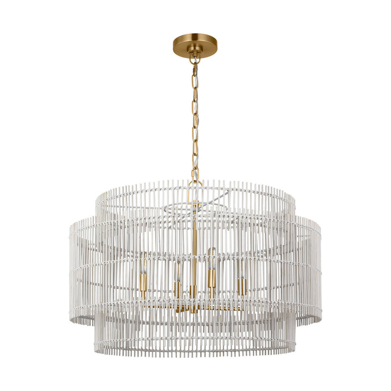 Four Light Pendant<br /><span style="color:#4AB0CE;">Entrega: 4-10 dias en USA</span><br /><span style="color:#4AB0CE;font-size:60%;">PREGUNTE POR ENTREGA EN PANAMA</span><br />Collection: Elio<br />Finish: Burnished Brass