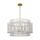 Four Light Pendant<br /><span style="color:#4AB0CE;">Entrega: 4-10 dias en USA</span><br /><span style="color:#4AB0CE;font-size:60%;">PREGUNTE POR ENTREGA EN PANAMA</span><br />Collection: Elio<br />Finish: Burnished Brass