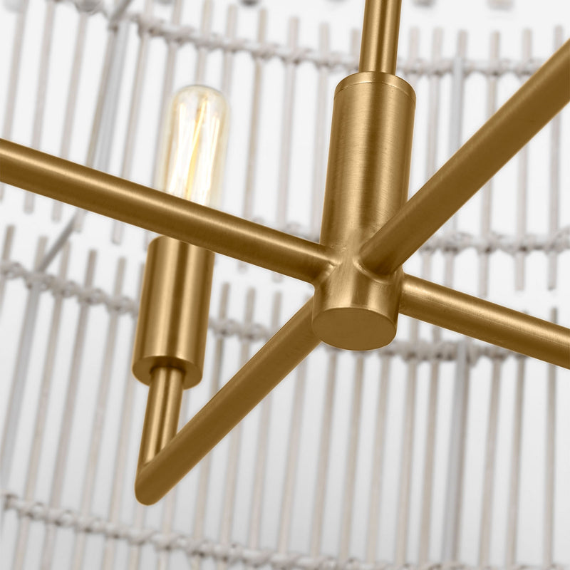 Four Light Pendant<br /><span style="color:#4AB0CE;">Entrega: 4-10 dias en USA</span><br /><span style="color:#4AB0CE;font-size:60%;">PREGUNTE POR ENTREGA EN PANAMA</span><br />Collection: Elio<br />Finish: Burnished Brass